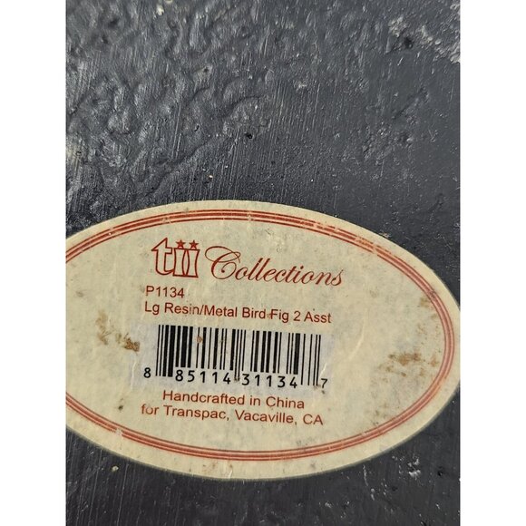 Vintage Bird on Metal Tree Handcrafted Figurine Statue Display Cottagecore - Picture 11 of 13